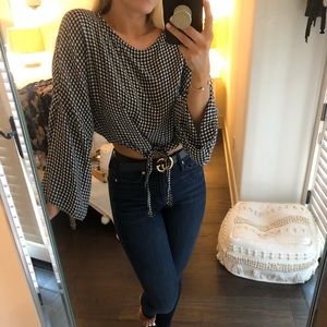 GINGHAM TOPSHOP TIE TOP